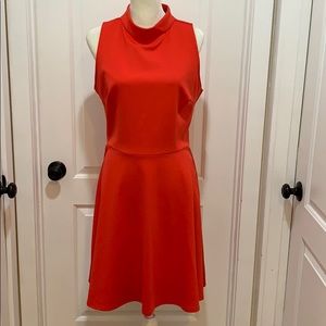 Sharagano full circle turtle neck skirt dress